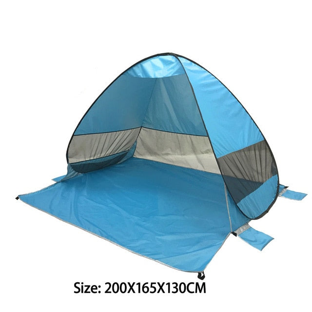 Tente de Plage Résistante à L'eau (Waterproof) Bleu XL