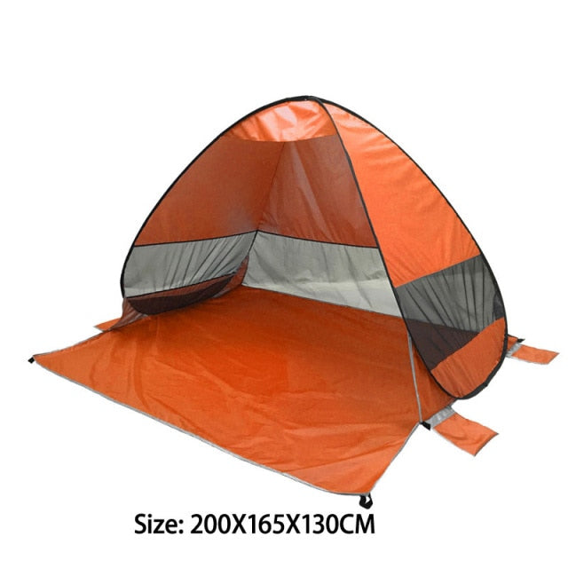 Tente de Plage Résistante à L'eau (Waterproof) Orange XL
